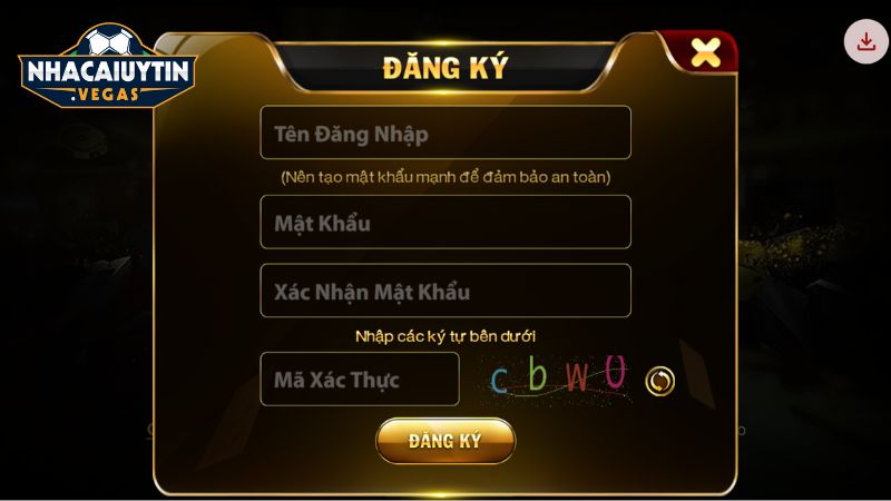 Biểu mẫu các bước đăng ký tài khoản Go88