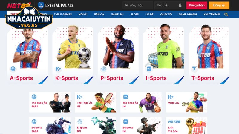 Cá cược thể thao – Sảnh cược độc quyền của Net88