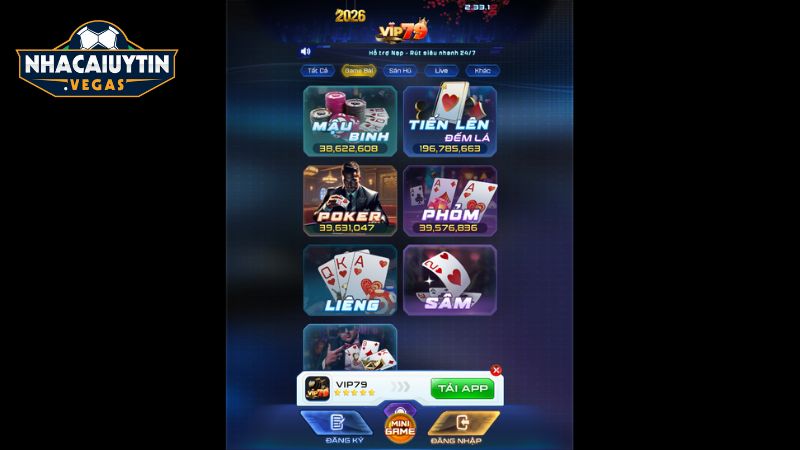 Sảnh chơi game bài đổi thưởng là sảnh nổi bật nhất tại đây