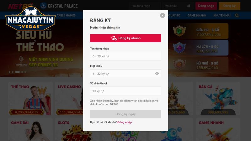 Các bước đăng ký tài khoản