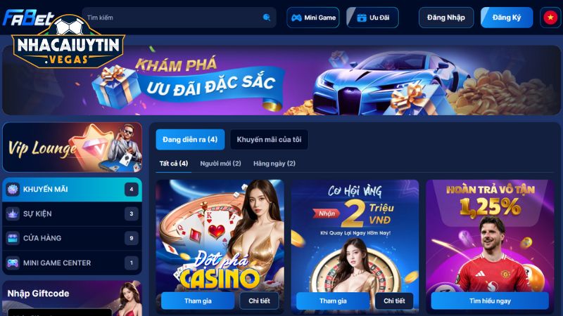 Chương trình khuyến mãi khủng dành cho thành viên Fabet